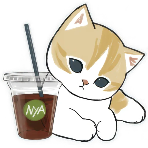 🧋 Стикер «Милые котьки» для Telegram