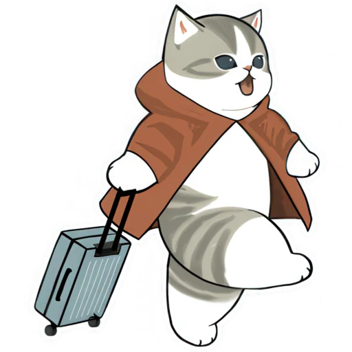 🧳 Стикер «Милые котьки» для Telegram