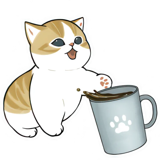☕️ Стикер «Милые котьки» для Telegram