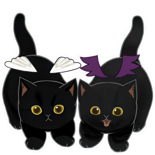 😈 Стикер «Милые котьки» для Telegram