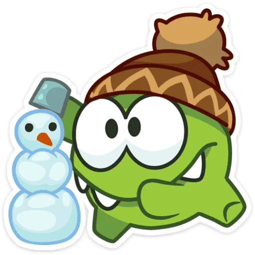 ☃️ Стикер «Зима с Ам Нямом» для Telegram