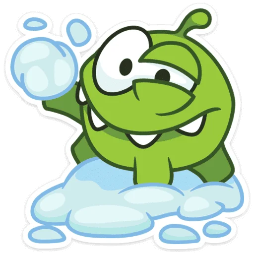 ❄️ Стикер «Зима с Ам Нямом» для Telegram