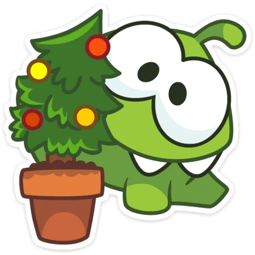 🎄 Стикер «Зима с Ам Нямом» для Telegram