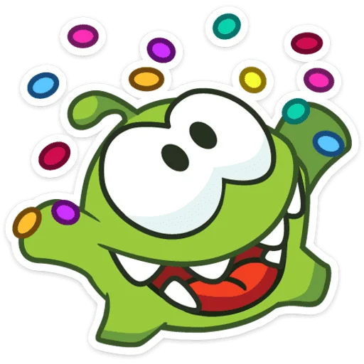 🥳 Стикер «Зима с Ам Нямом» для Telegram