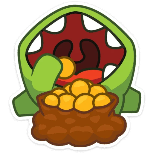 🍊 Стикер «Зима с Ам Нямом» для Telegram