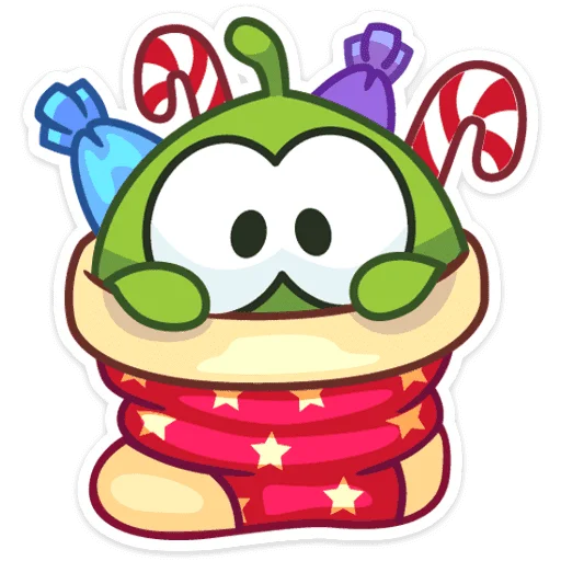 🧦 Стикер «Зима с Ам Нямом» для Telegram