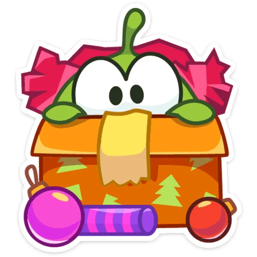 📦 Стикер «Зима с Ам Нямом» для Telegram