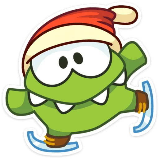 ⛸ Стикер «Зима с Ам Нямом» для Telegram