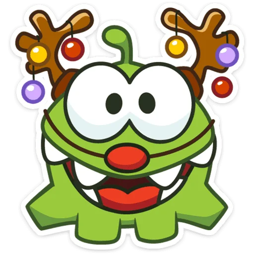 🦌 Стикер «Зима с Ам Нямом» для Telegram