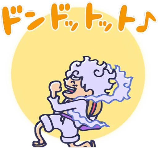 🏃 Стикер «One Piece Luffy Gear 5» для Telegram