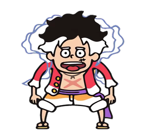 👨‍🦳 Стикер «One Piece Luffy Gear 5» для Telegram