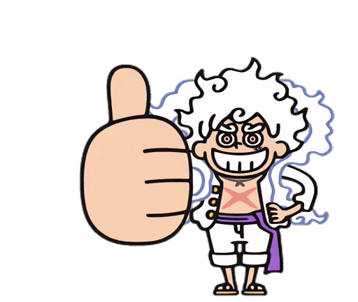 👍 Стикер «One Piece Luffy Gear 5» для Telegram