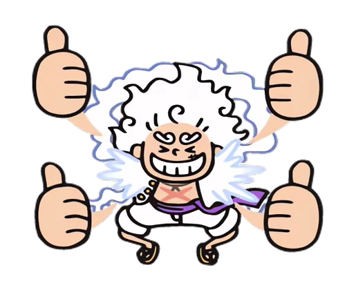 👍 Стикер «One Piece Luffy Gear 5» для Telegram