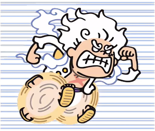 🏃 Стикер «One Piece Luffy Gear 5» для Telegram