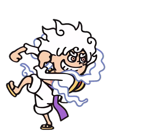 🏃 Стикер «One Piece Luffy Gear 5» для Telegram