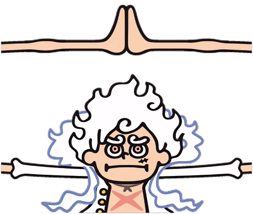 🙏 Стикер «One Piece Luffy Gear 5» для Telegram