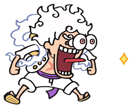 👀 Стикер «One Piece Luffy Gear 5» для Telegram