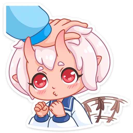 ☺️ Стикер «Школьница Они-тян» для Telegram