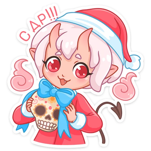 🎁 Стикер «Зимняя Они-тян» для Telegram