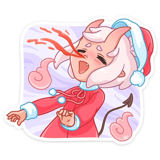 😩 Стикер «Зимняя Они-тян» для Telegram