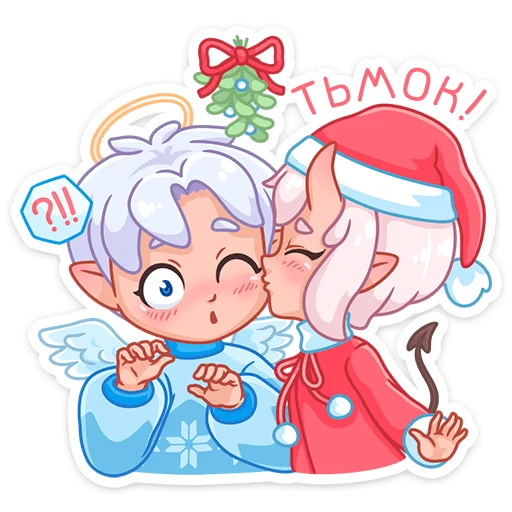 😘 Стикер «Зимняя Они-тян» для Telegram