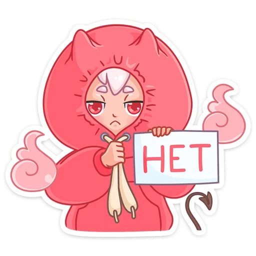 🙅‍♀ Стикер «Новогодняя Они-тян» для Telegram