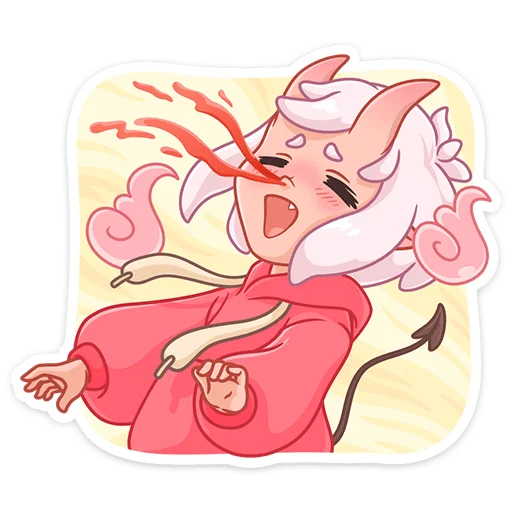 🤕 Стикер «Новогодняя Они-тян» для Telegram