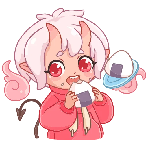 🍙 Эмодзи «Они-тян» для Telegram