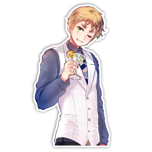 🍸 Стикер «Hetalia» для Telegram