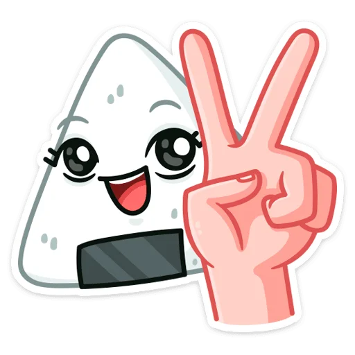 ✌️ Стикер «Онигири-сан» для Telegram