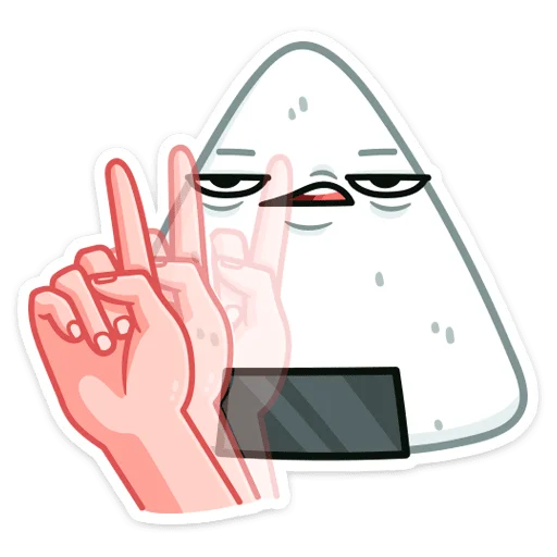 ☝️ Стикер «Онигири-сан» для Telegram