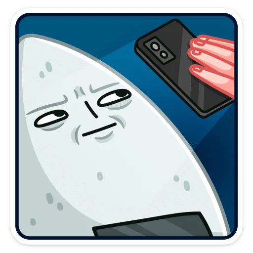 😐 Стикер «Онигири-сан» для Telegram