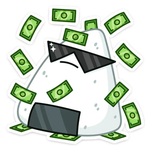 🤑 Стикер «Онигири-сан» для Telegram