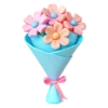 💐 Эмодзи «Нежно-розовый с голубым шрифт» для Telegram