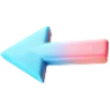⬅️ Эмодзи «Нежно-розовый с голубым шрифт» для Telegram