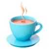 ☕️ Эмодзи «Нежно-розовый с голубым шрифт» для Telegram