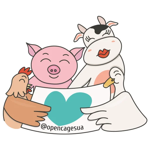 🐔 Стикер «Open Cages UA» для Telegram