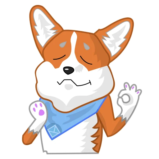 Стикерпак Love, Tennis & Corgi для Telegram