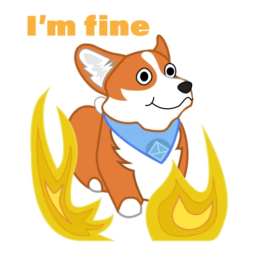 🔥 Стикер «Love, Tennis & Corgi» для Telegram