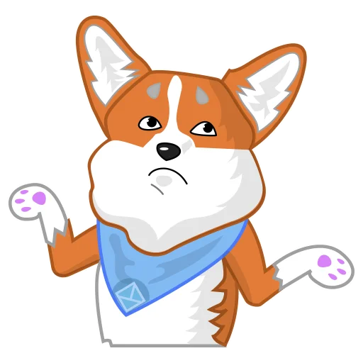 😕 Стикер «Love, Tennis & Corgi» для Telegram