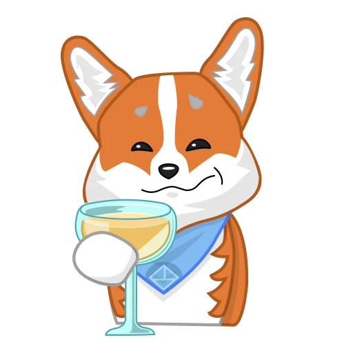 👍 Стикер «Love, Tennis & Corgi» для Telegram