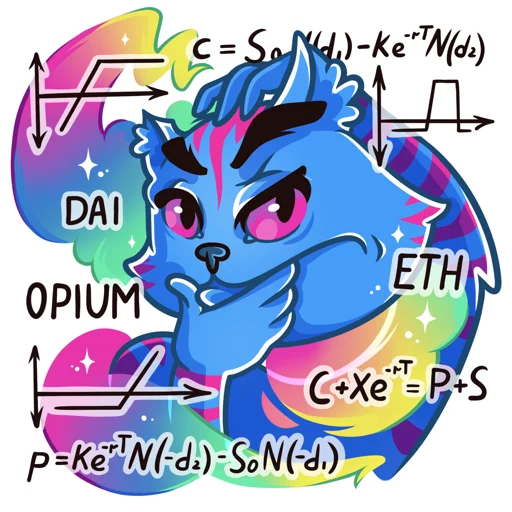 🤔 Стикер «Opium Cheshire cat» для Telegram