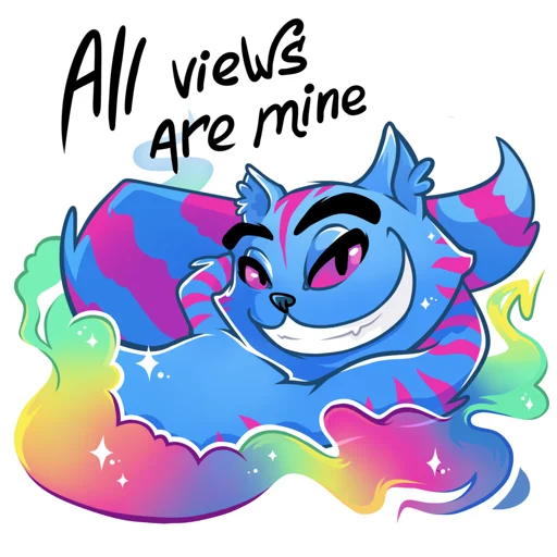 😏 Стикер «Opium Cheshire cat» для Telegram