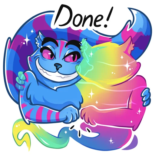 🤝 Стикер «Opium Cheshire cat» для Telegram