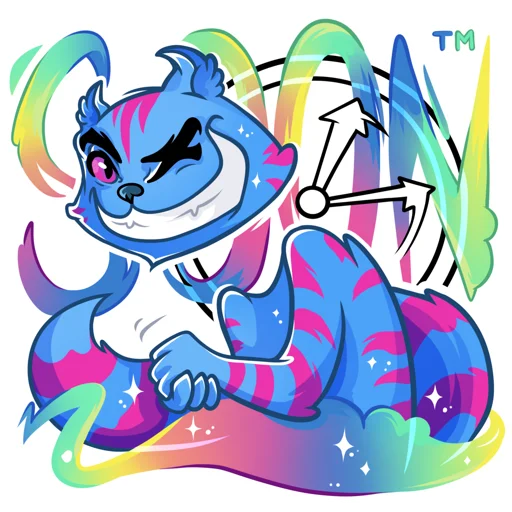 🔜 Стикер «Opium Cheshire cat» для Telegram