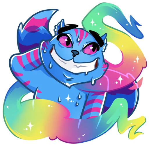 😅 Стикер «Opium Cheshire cat» для Telegram