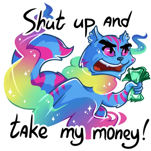 💵 Стикер «Opium Cheshire cat» для Telegram