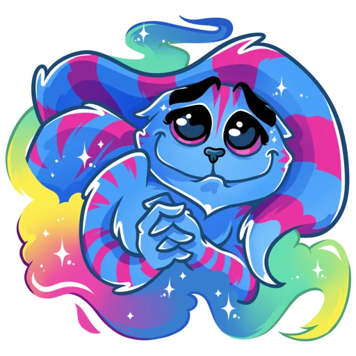 🥺 Стикер «Opium Cheshire cat» для Telegram