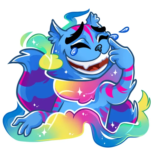 😂 Стикер «Opium Cheshire cat» для Telegram