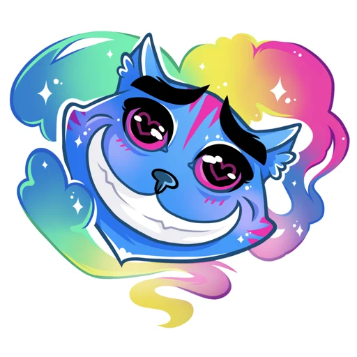 ❤️ Стикер «Opium Cheshire cat» для Telegram